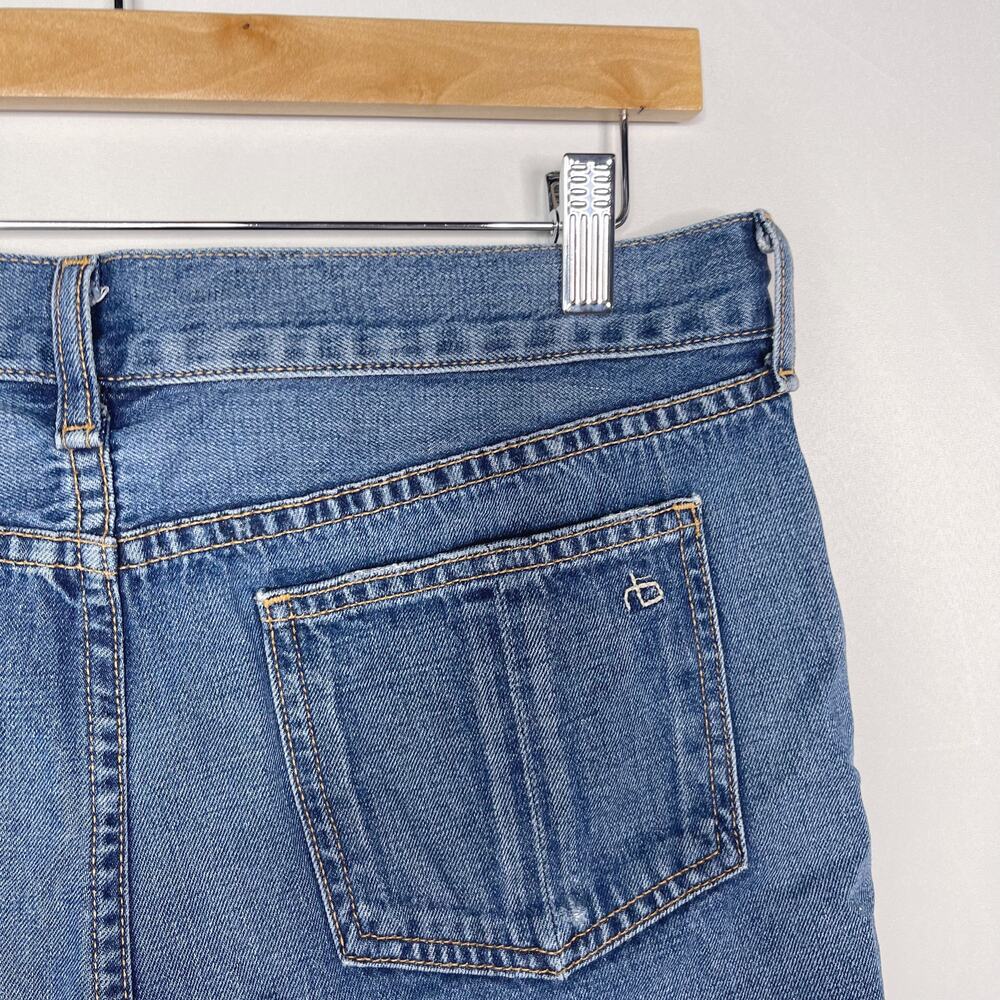 Rag & Bone Womens 28 Cut Off Denim Jean Shorts in Johny Wash Ripped Cotton - Picture 6 of 10